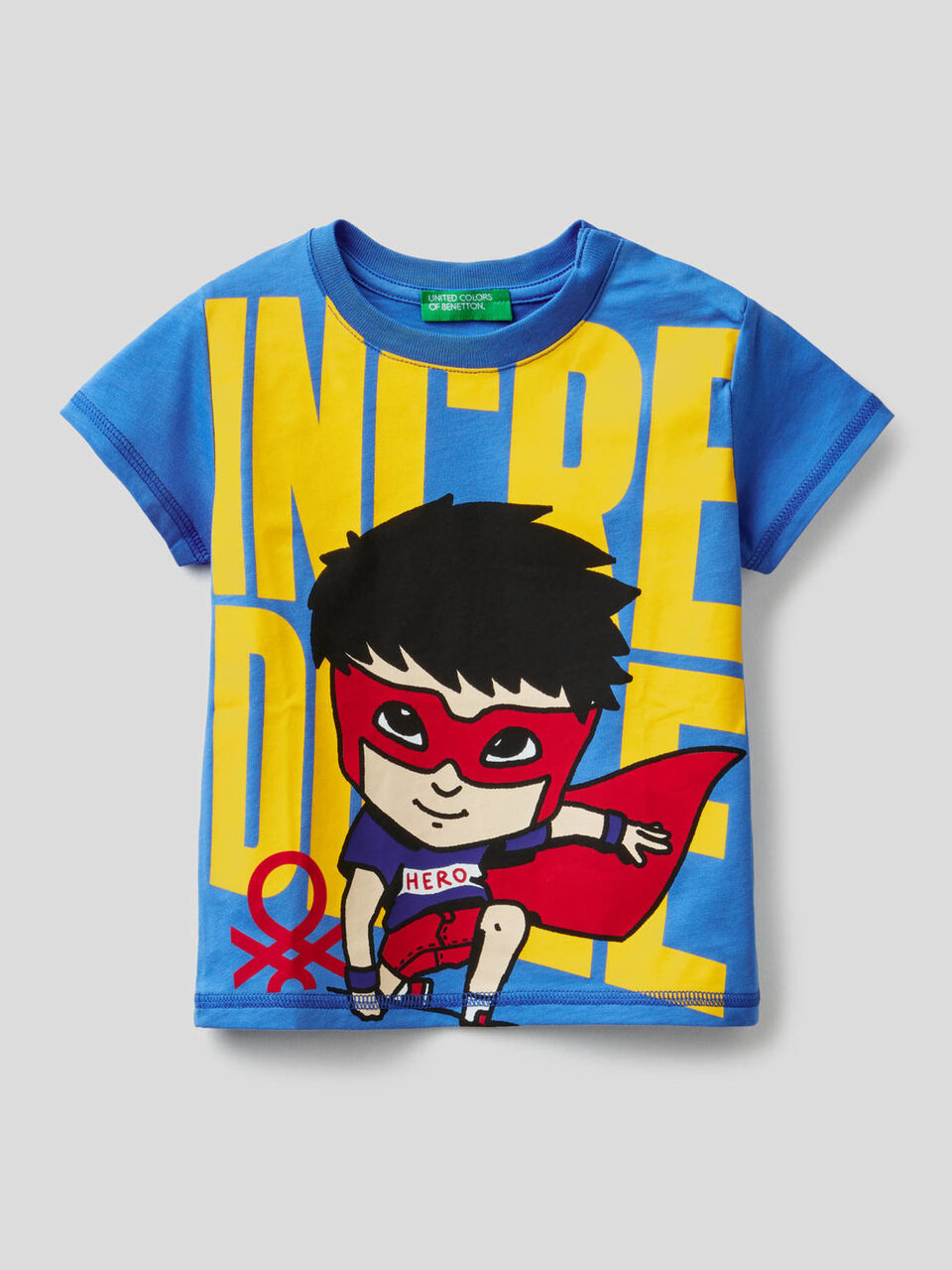 100% cotton t-shirt with superhero print image number 1