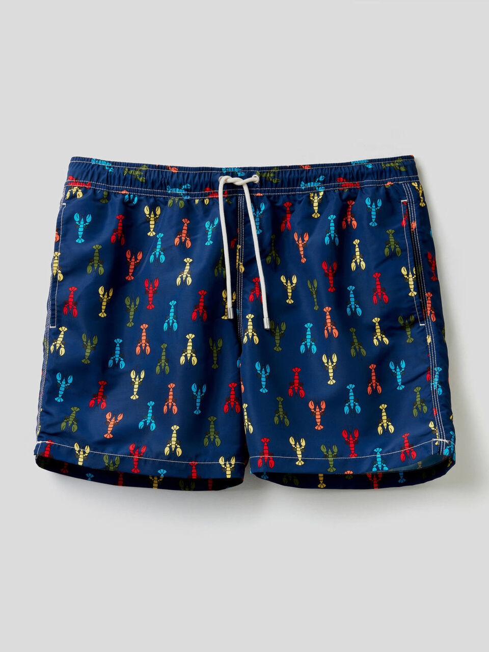 Pattern print swim trunks image number 1