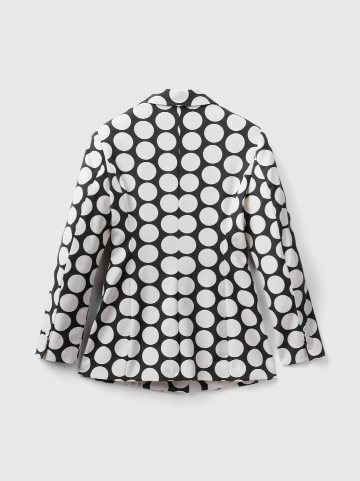 Waisted polka dot blazer image number 2
