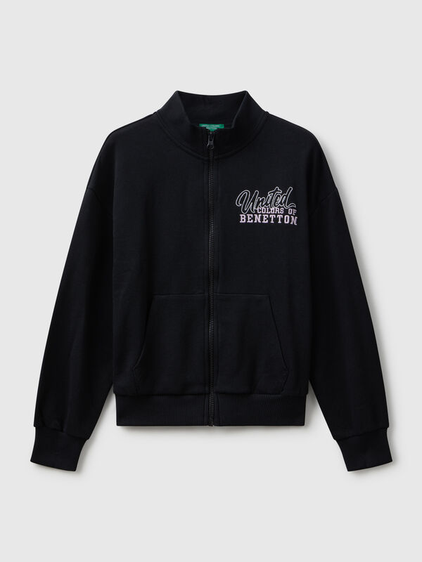 Zip-up sweatshirt with print Junior Girl