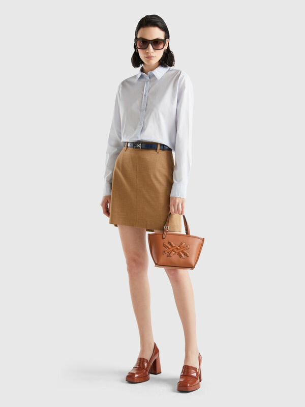 Mini skirt with side zipper