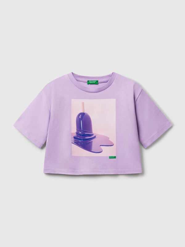 Boxy t-shirt with ice cream print Junior Girl