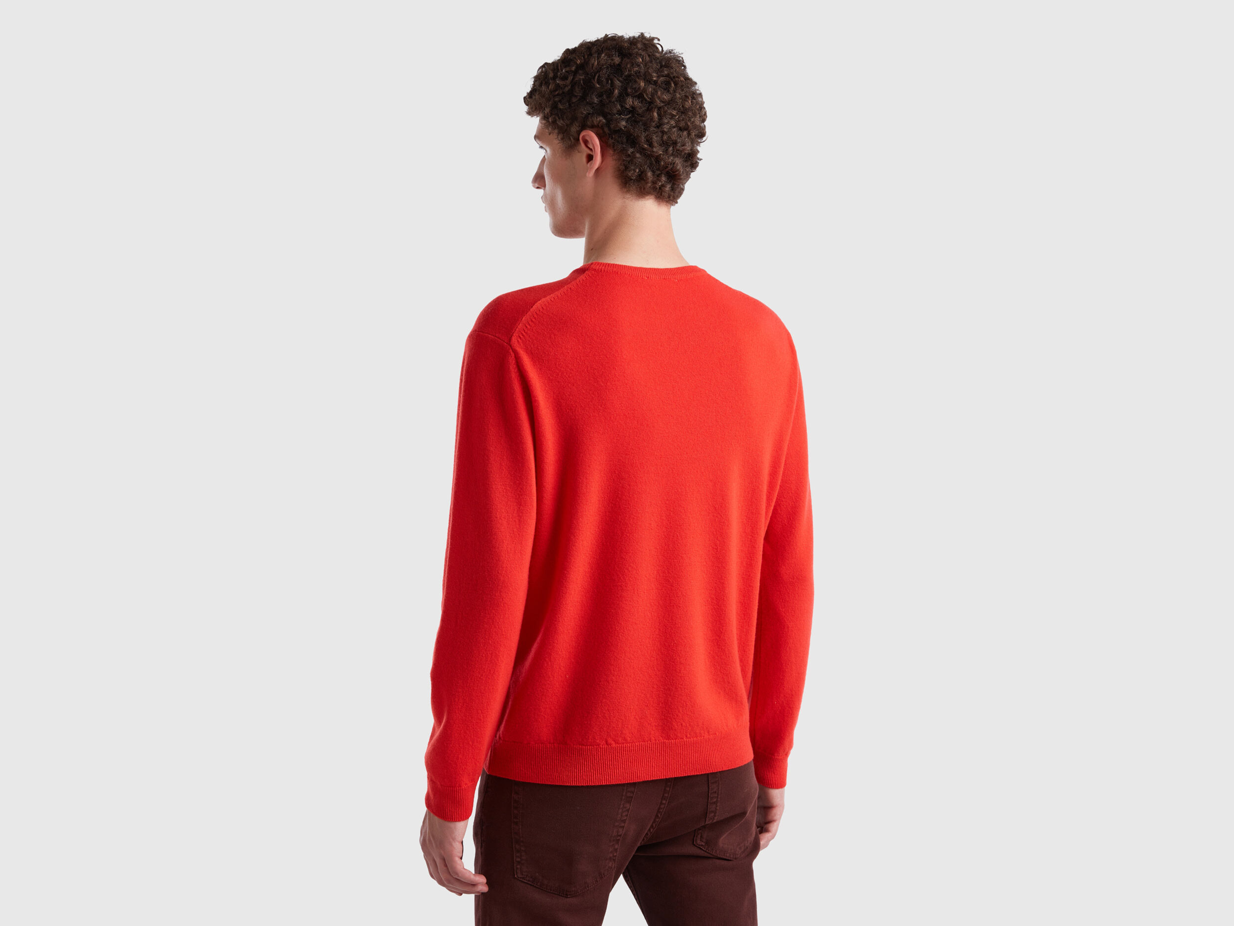 Mens red sales crew neck sweater