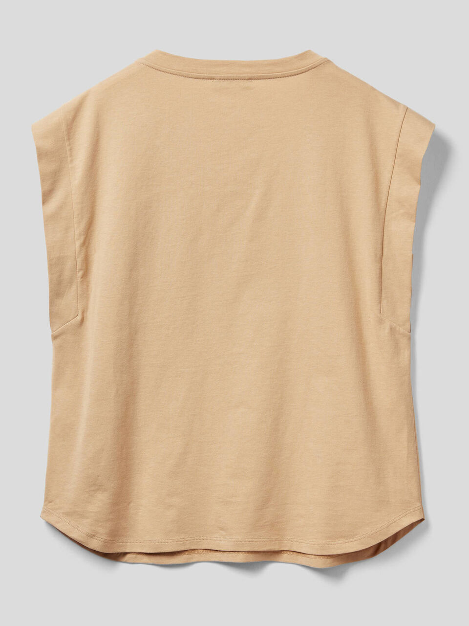 Cotton t-shirt with cap sleeves image number 2