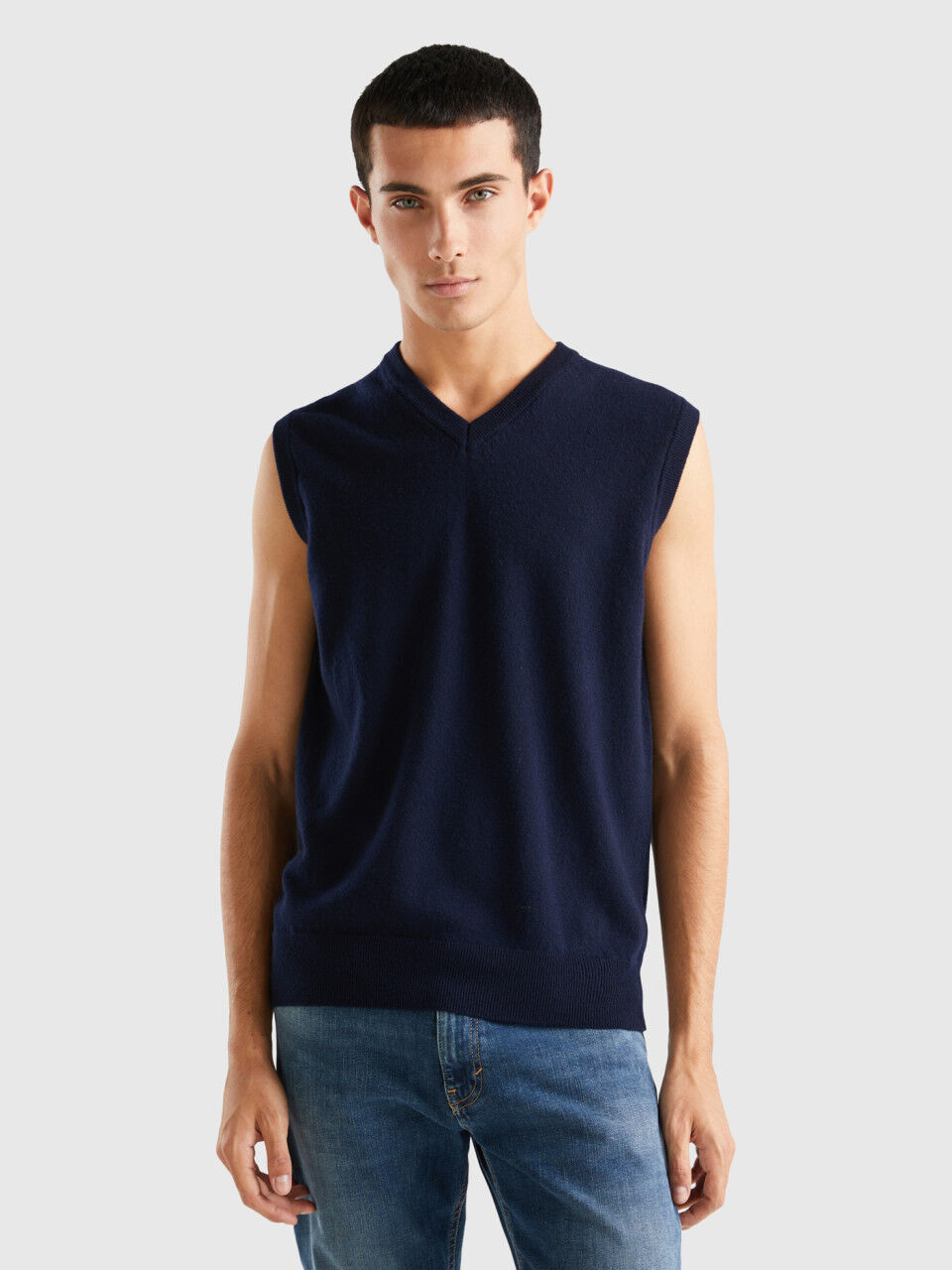 Mens navy blue sweater vest online