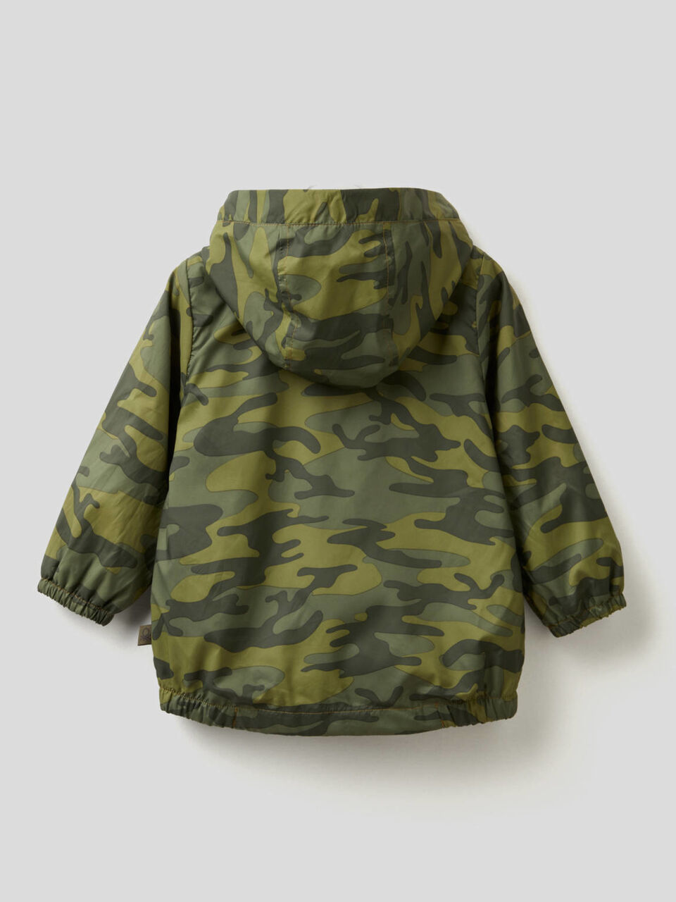 Jacket with hood in technical fabric image number 2