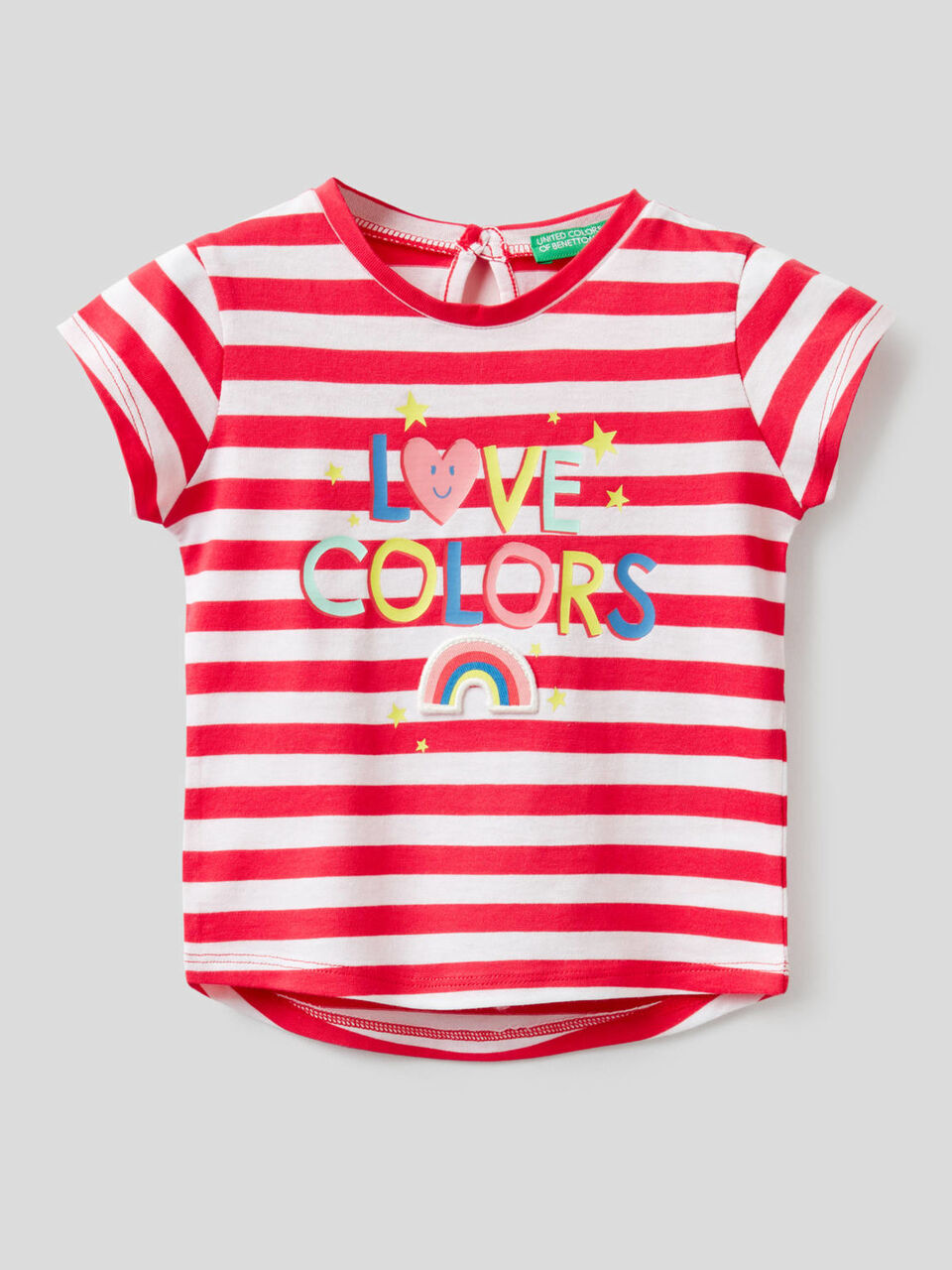 Striped t-shirt in 100% cotton image number 1
