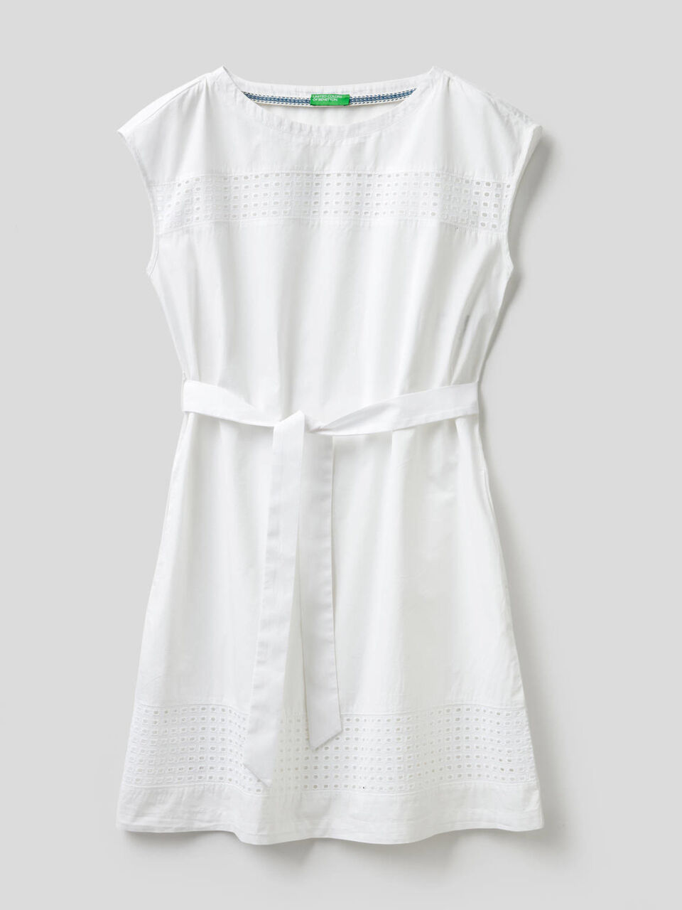 Cotton dress with embroidered inserts image number 1