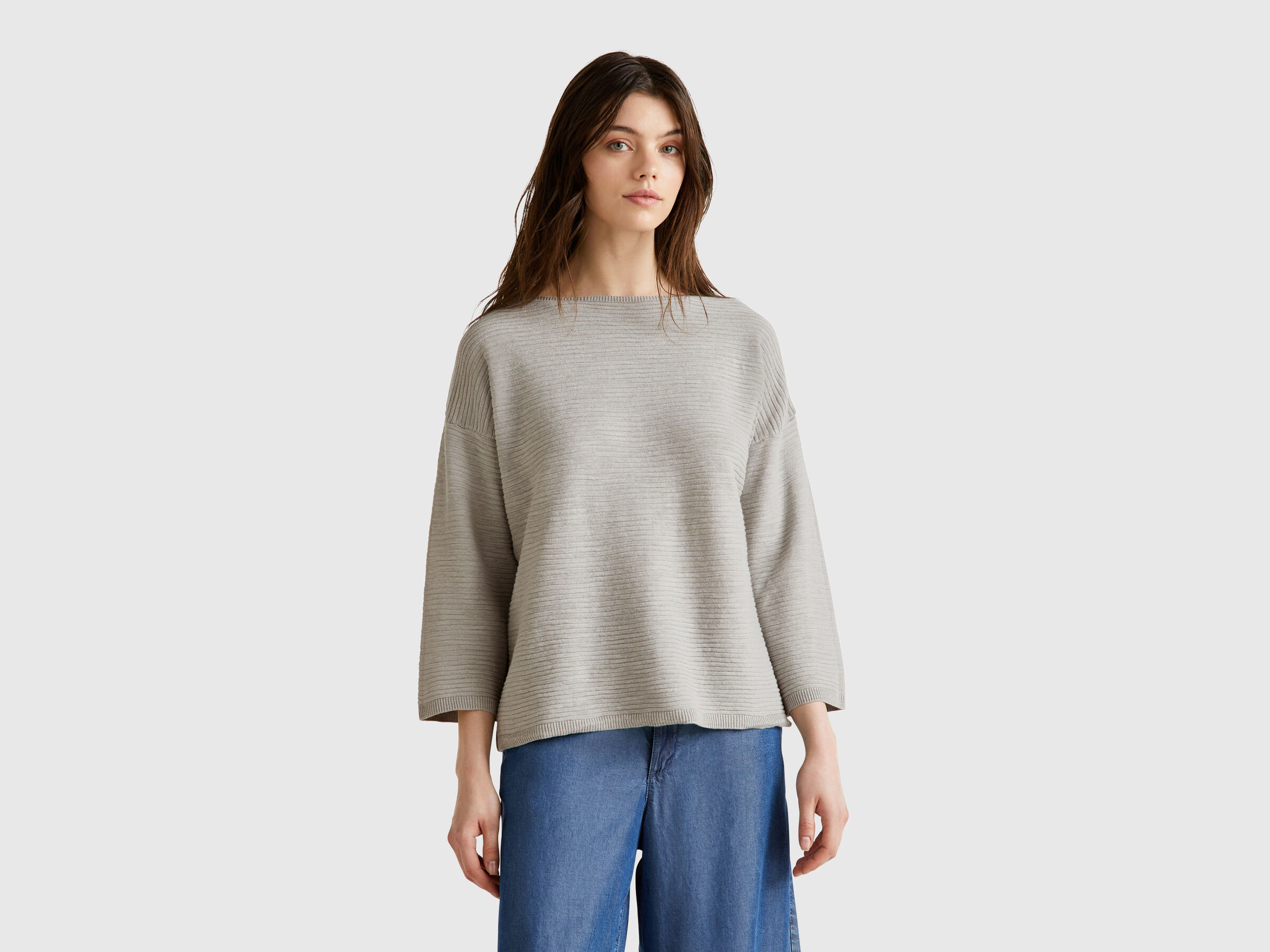 BOAT-NECK SWEAT.L/S Women image number 0