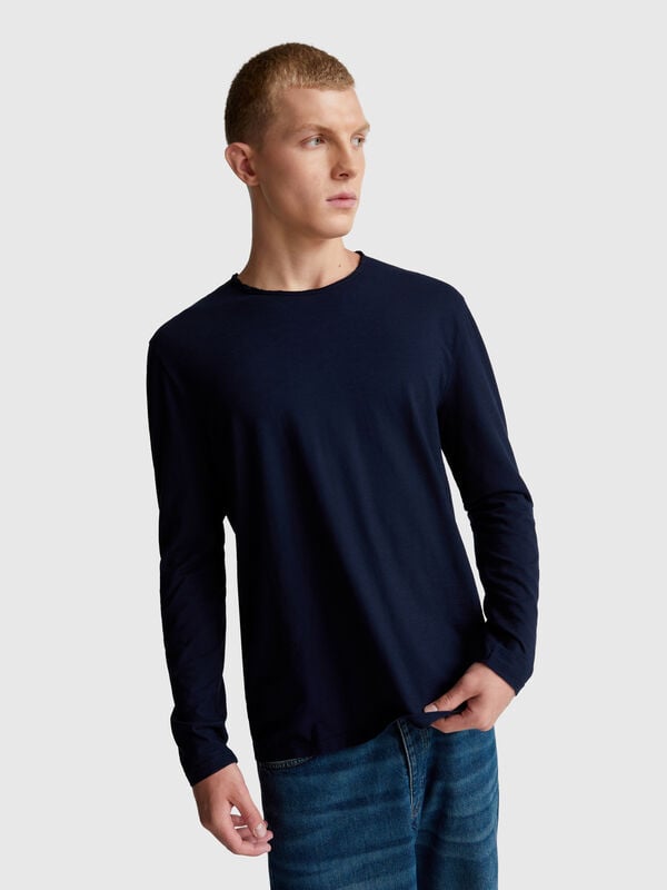 Long sleeve t-shirt in 100% cotton Men