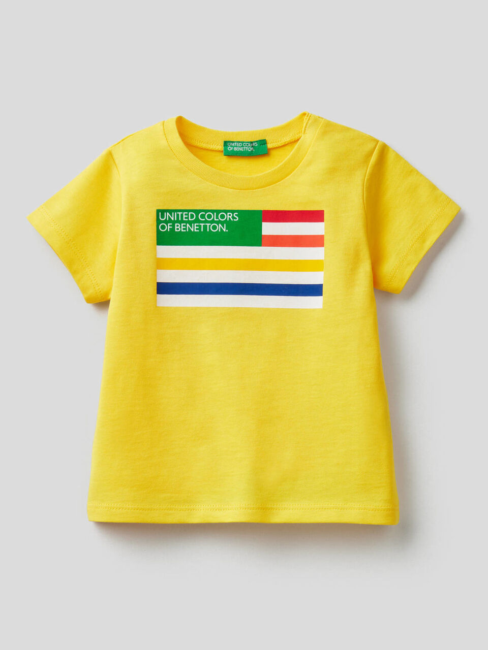 Organic cotton t-shirt with logo print image number 1
