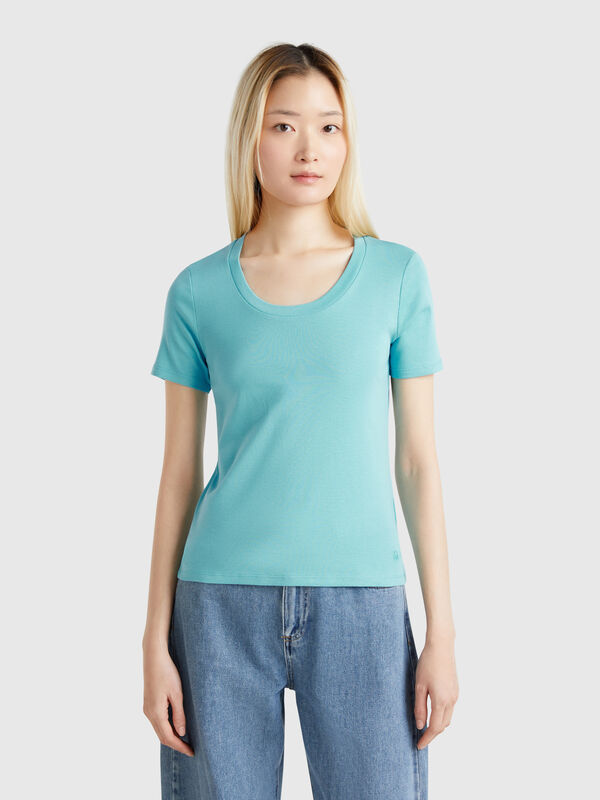 Short sleeve t-shirt in long fiber cotton Women