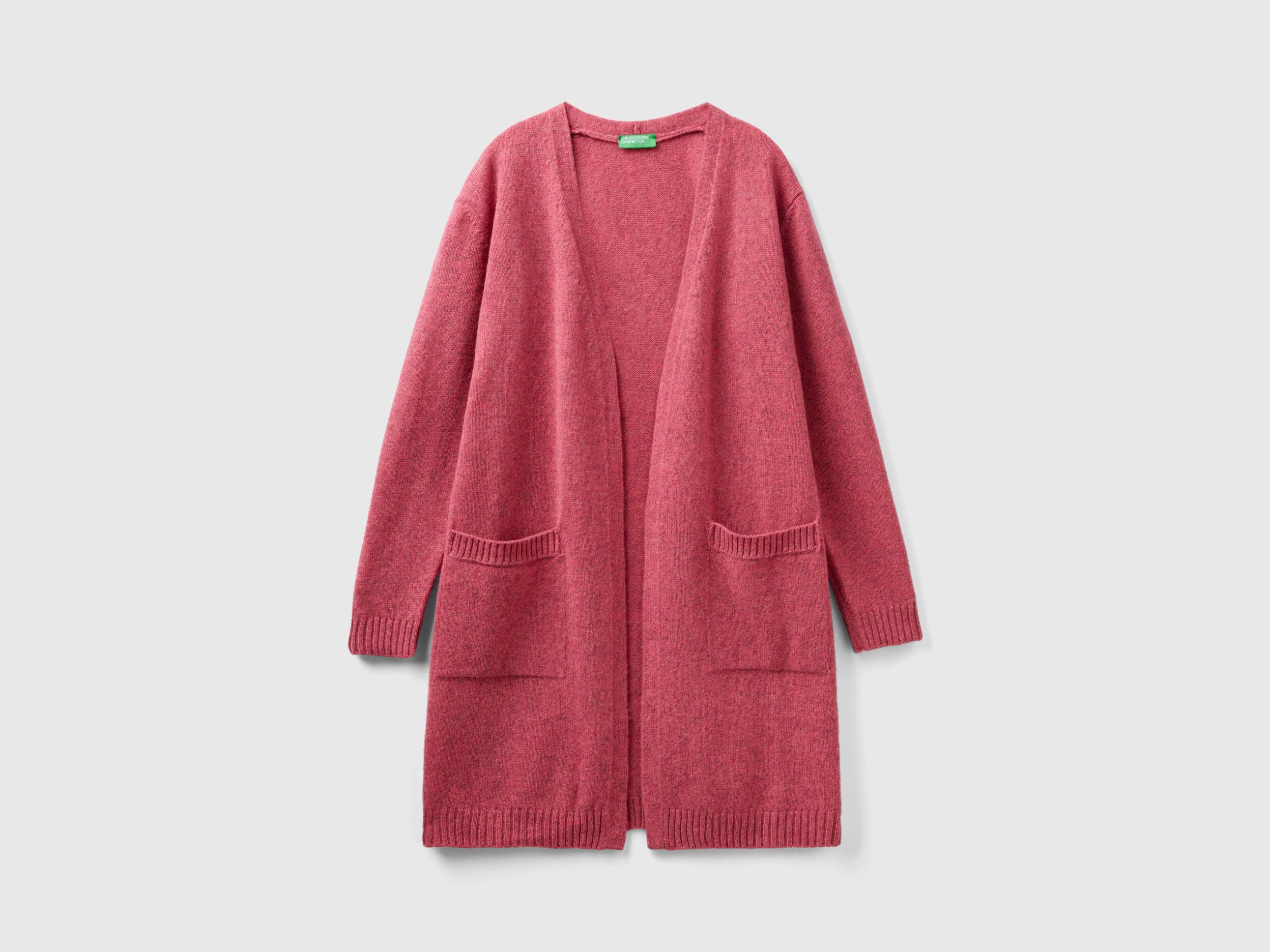 Long wool cardigan womens sales