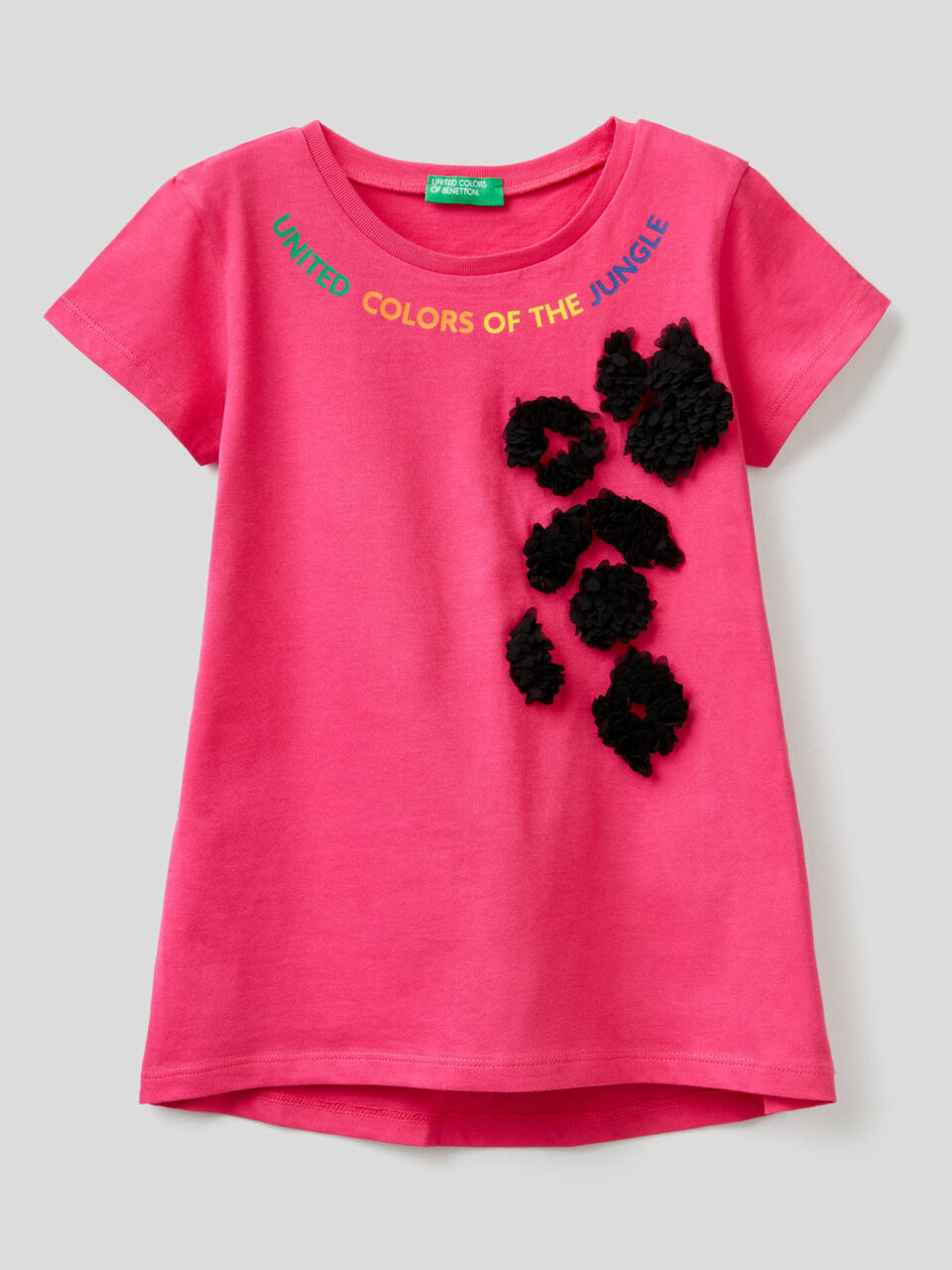 T-shirt with petal applique image number 1