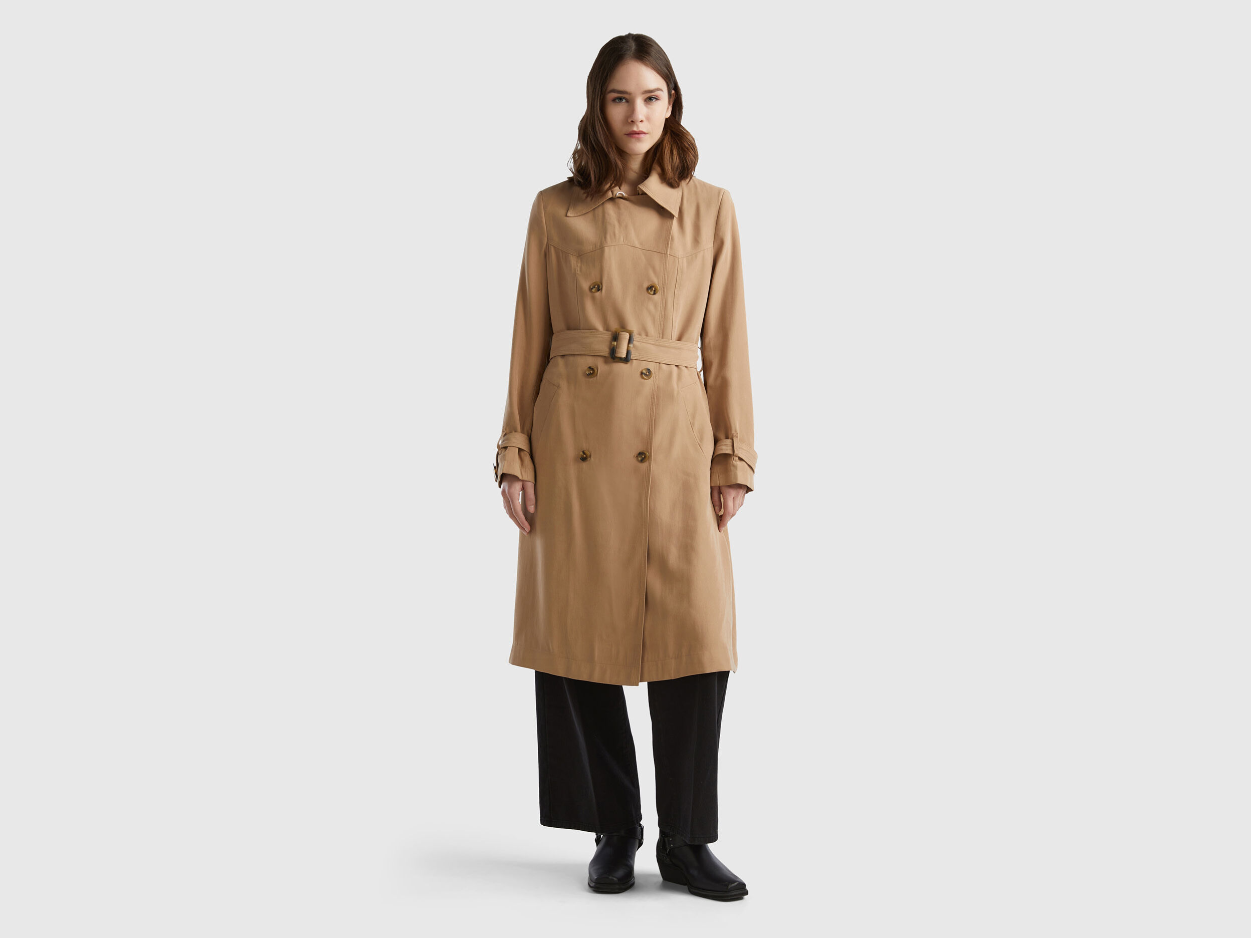 Midi length trench coat online