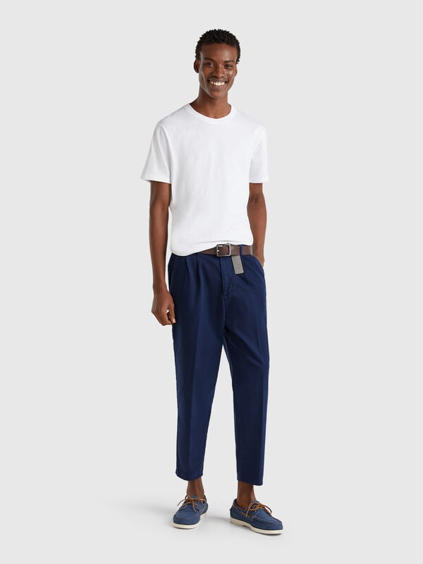 Stretch cotton chinos Men