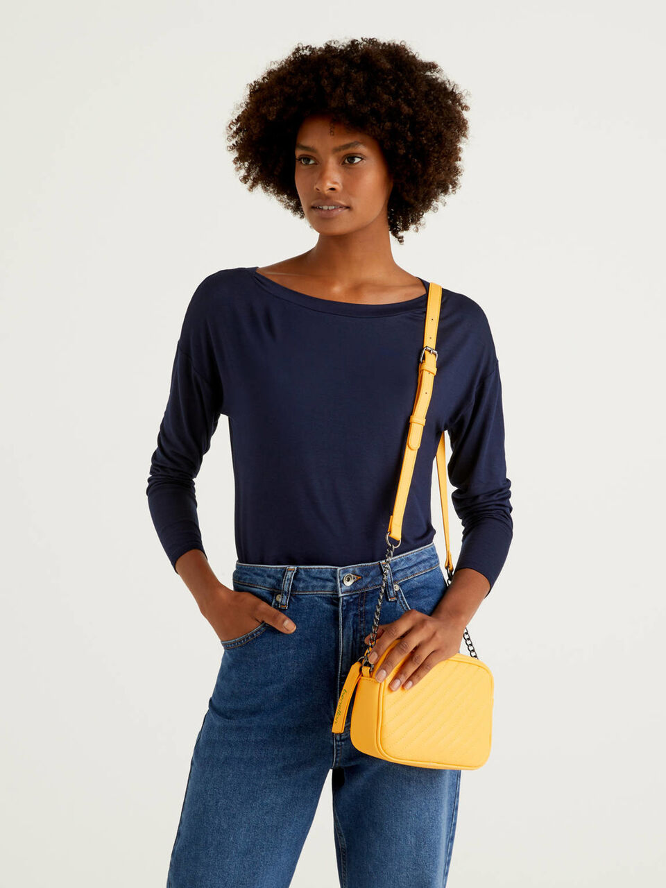 Striped matelassé crossbody bag image number 2