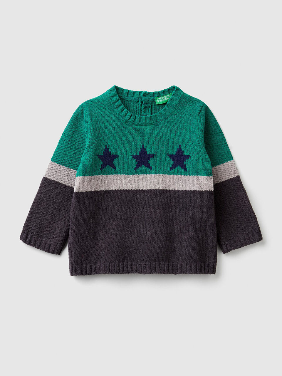 Chenille sweater with inlay image number 1