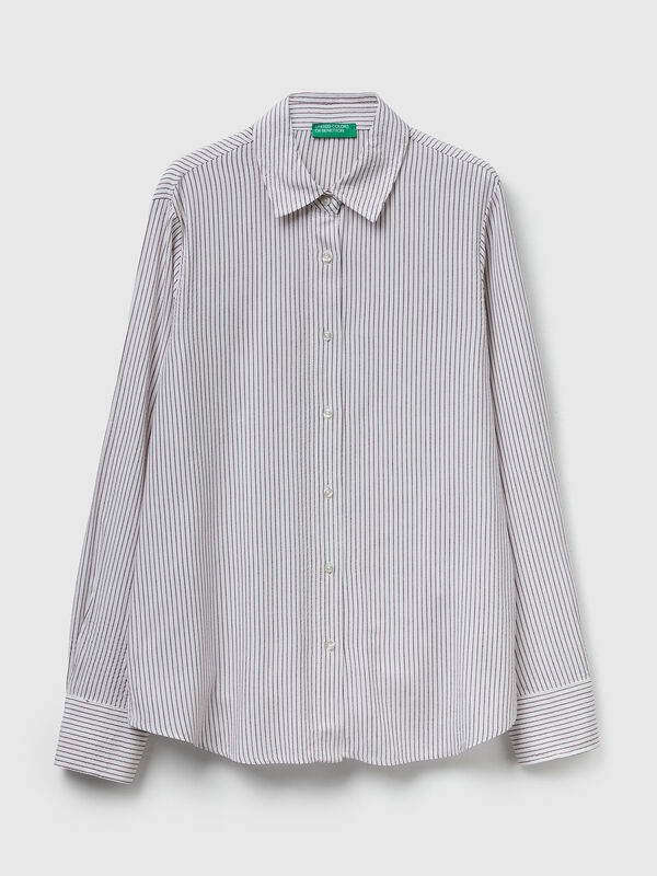 Striped shirt in viscose blend Women