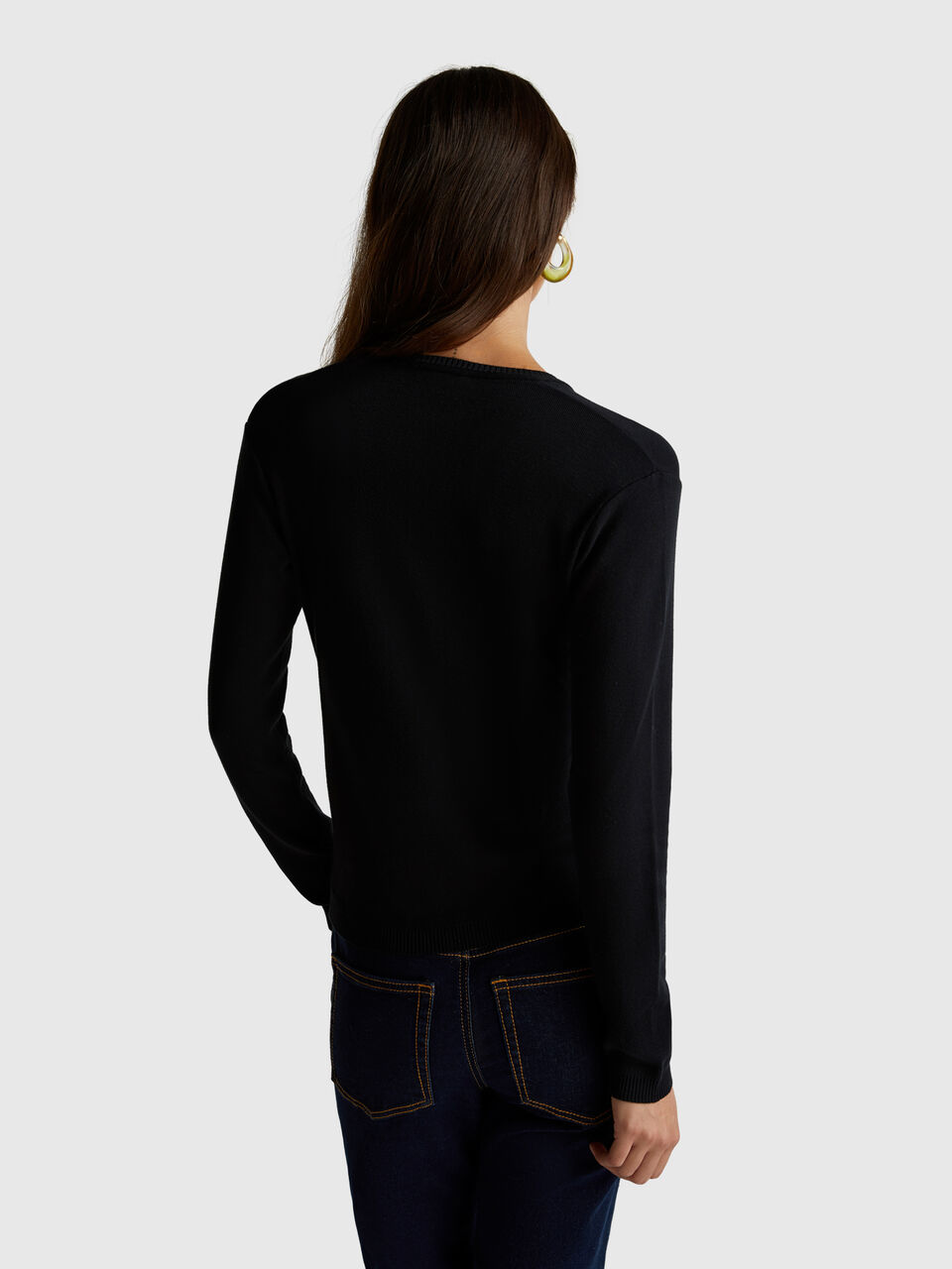 V NECK SWEATER L/S Women image number null