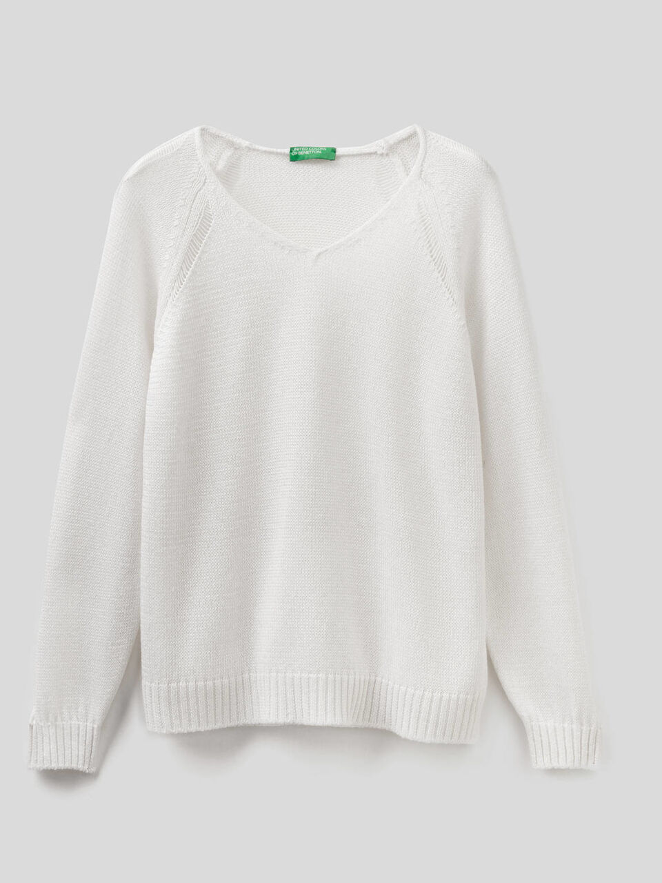 Sweater with wide stitch detail image number 1
