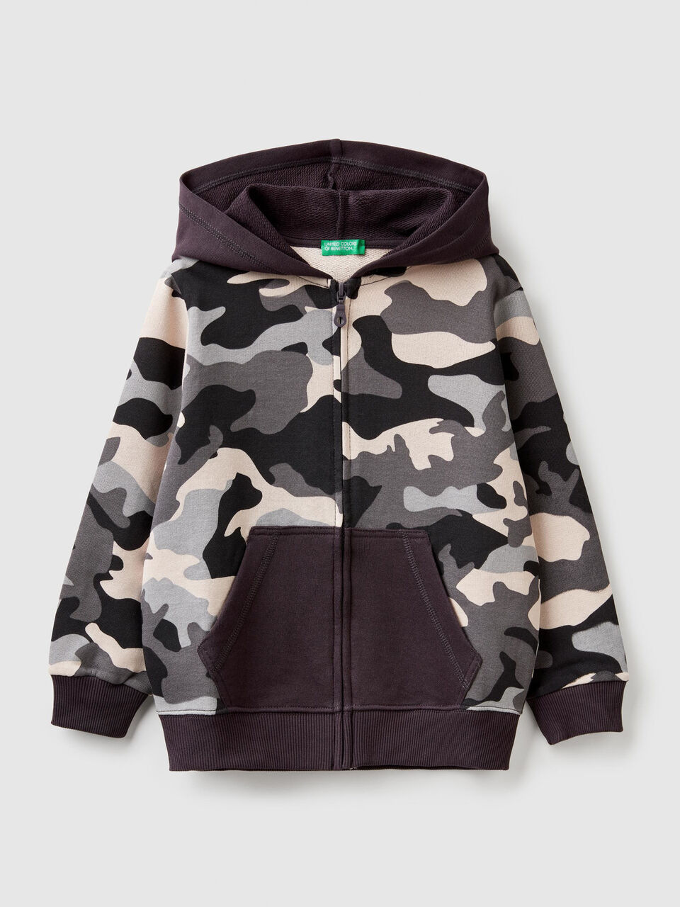 Printed zip-up sweatshirt image number 1