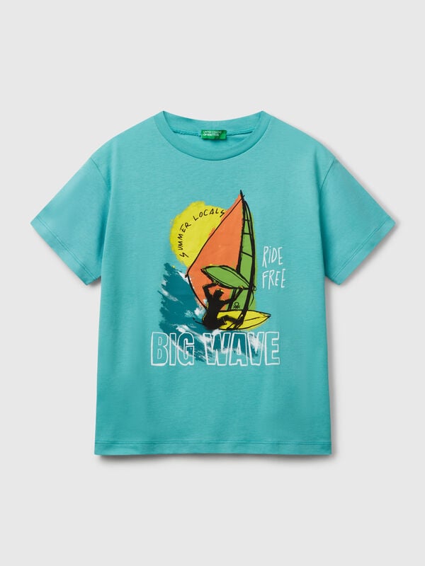 Cotton t-shirt with print Junior Boy