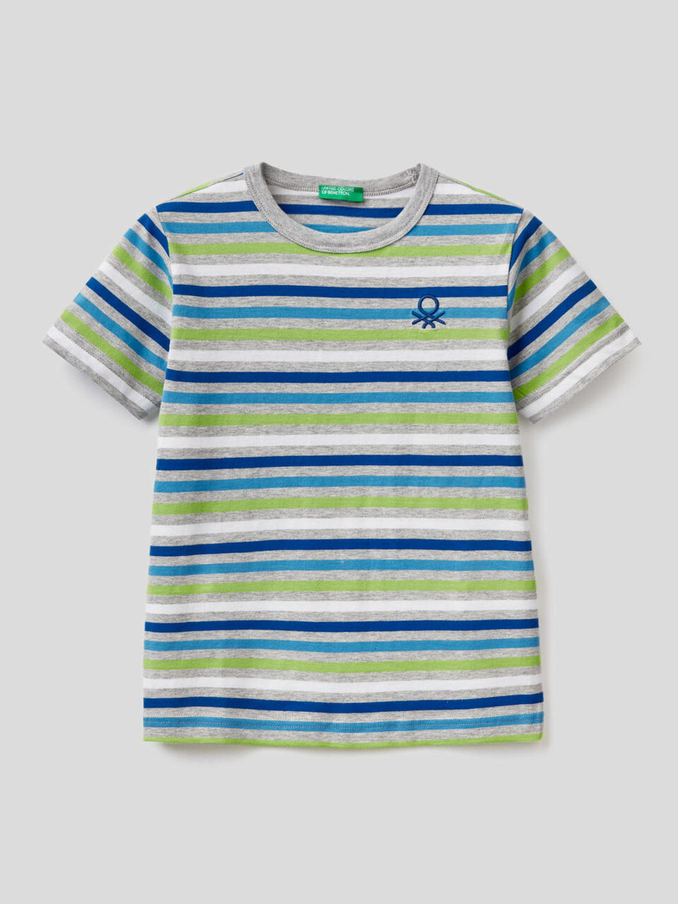 Striped t-shirt in 100% cotton image number 1