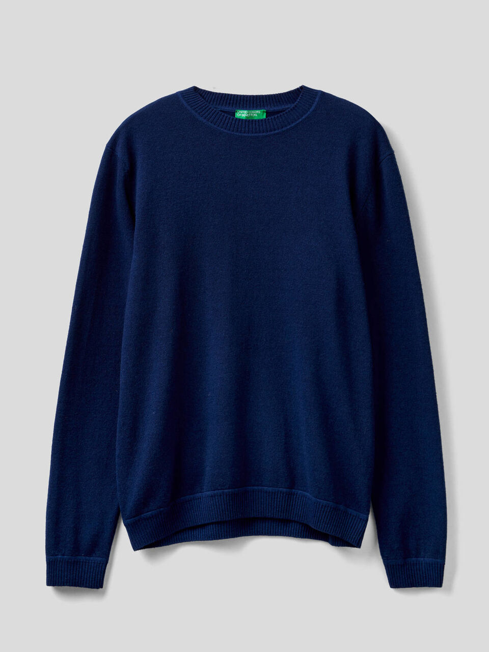 Crew neck sweater in wool blend image number 1