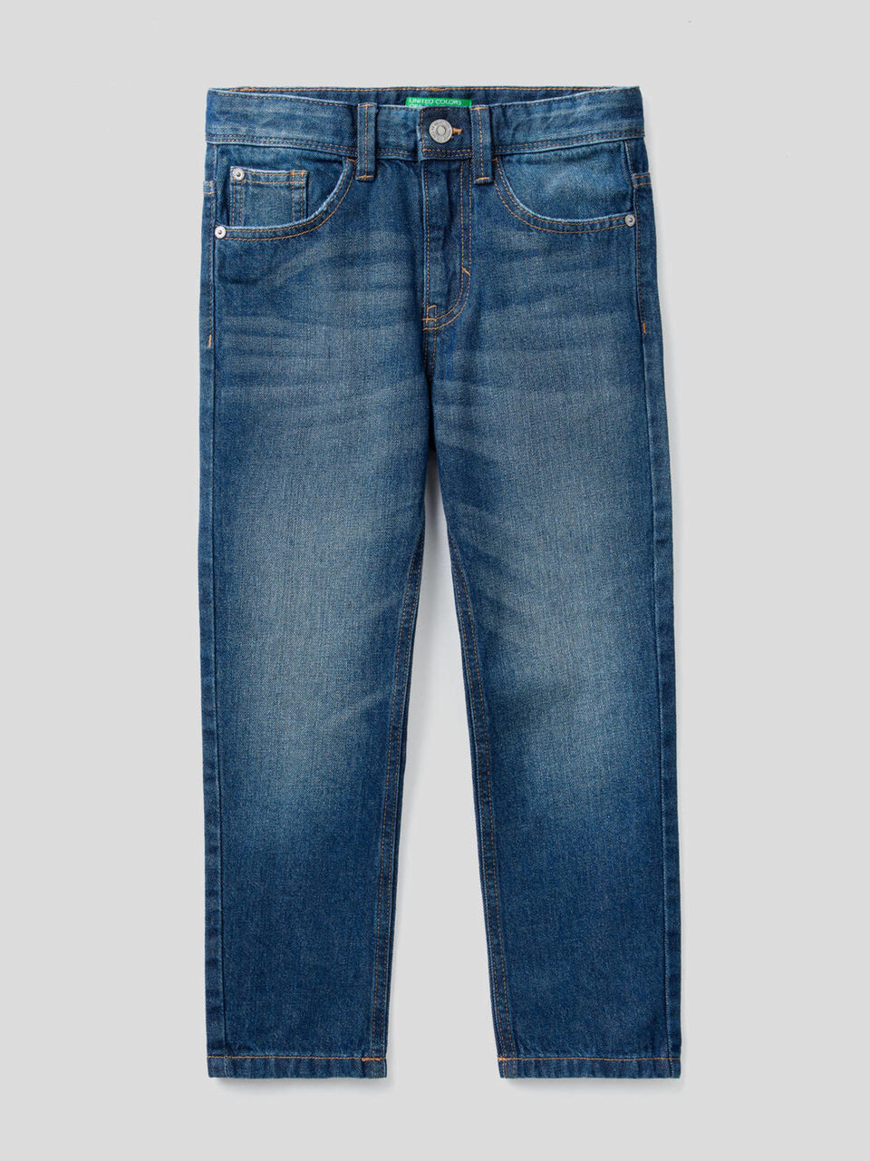 Straight leg 100% cotton denim jeans image number 1