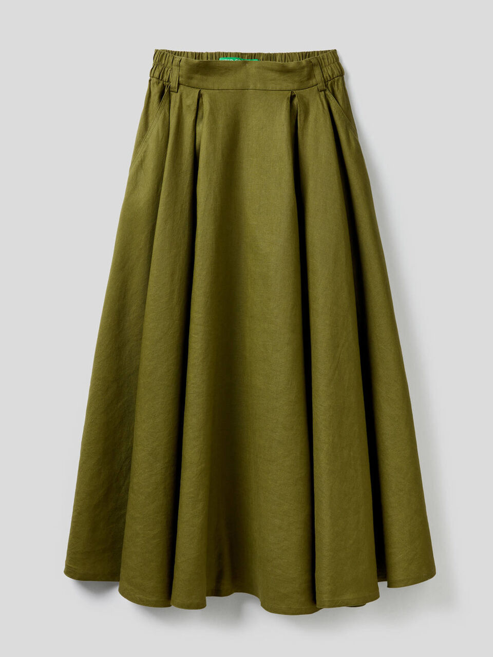 Long skirt in 100% linen image number 1