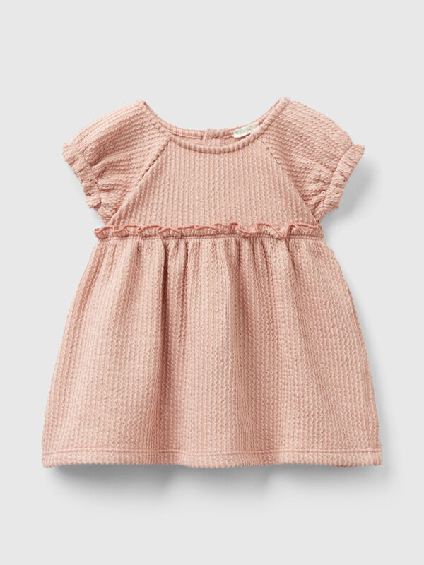 Jacquard dress with ruffles New Born (0-18 months)