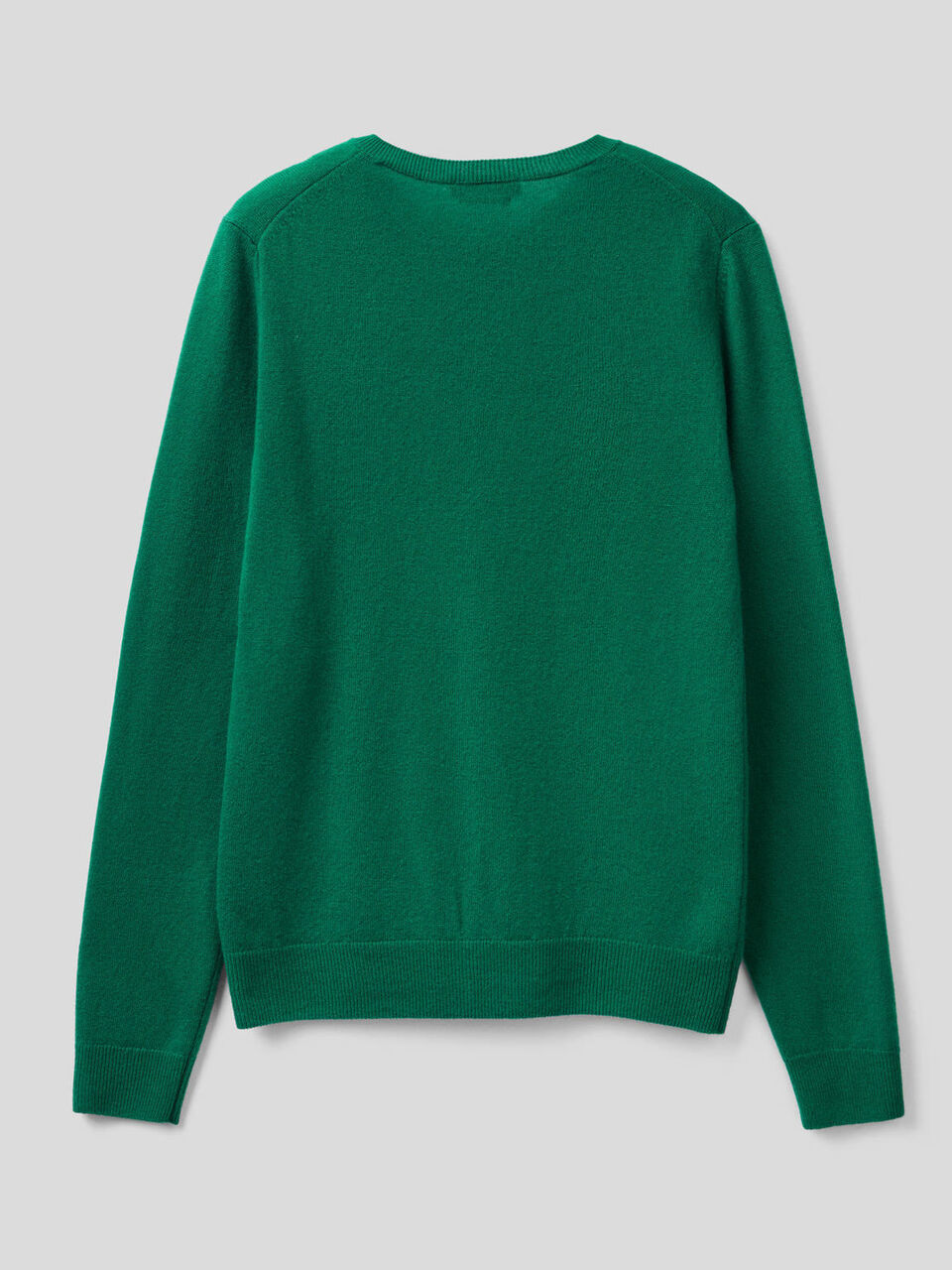 Crew neck cardigan in pure virgin wool image number 2