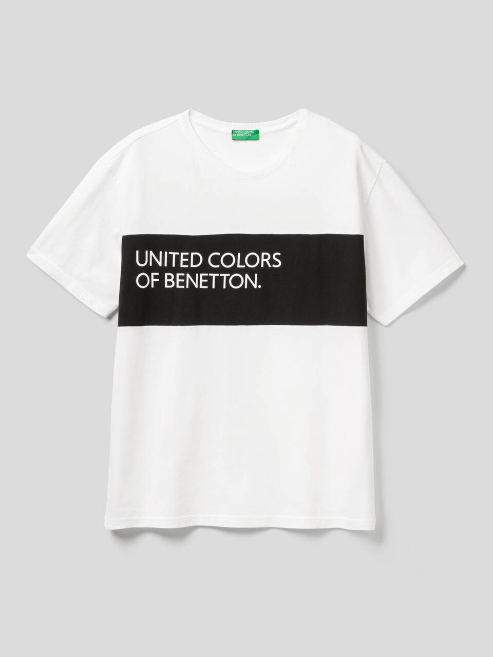 100% cotton t-shirt with clashing band image number 1