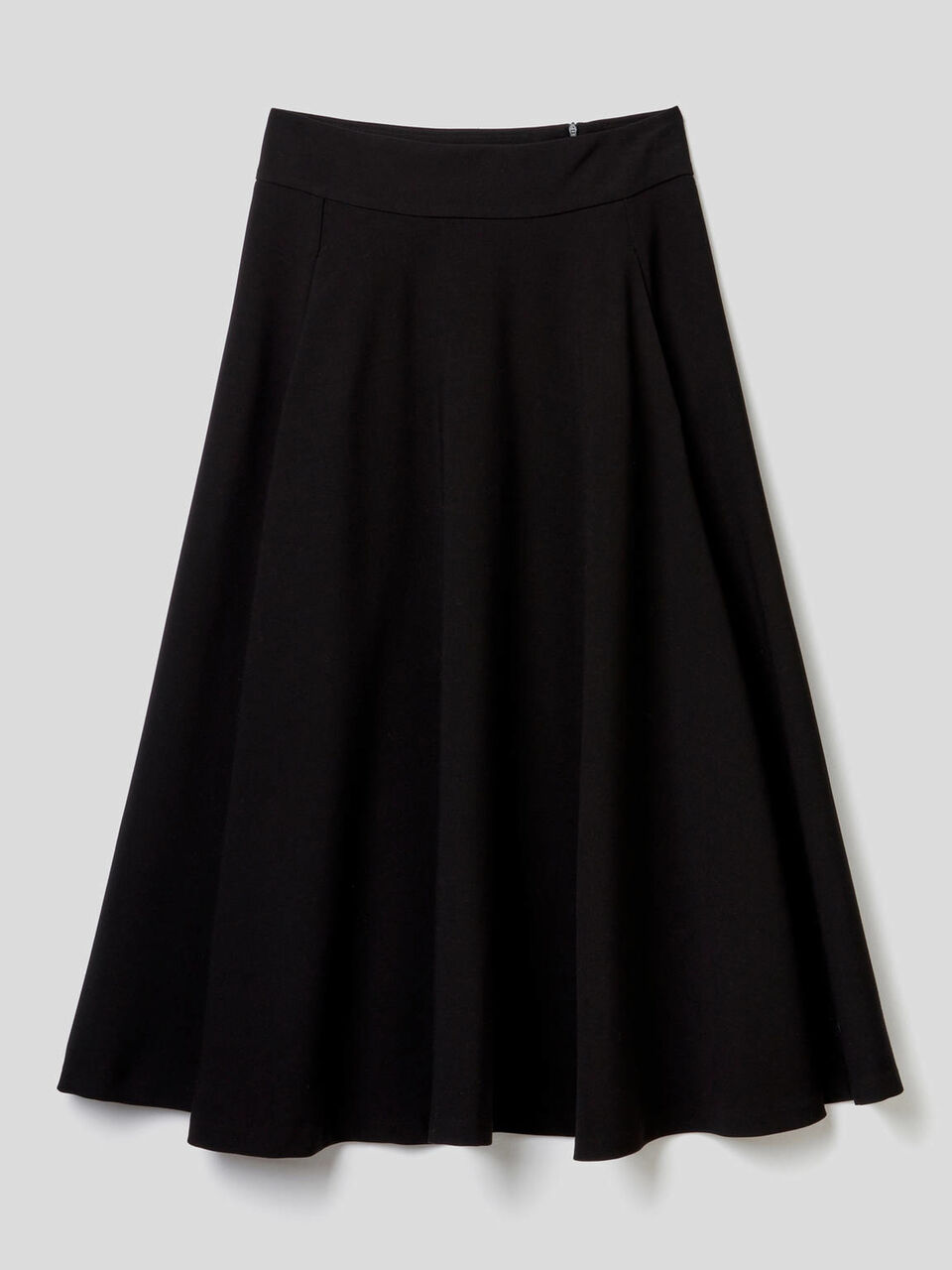 Solid colored full midi skirt image number 1