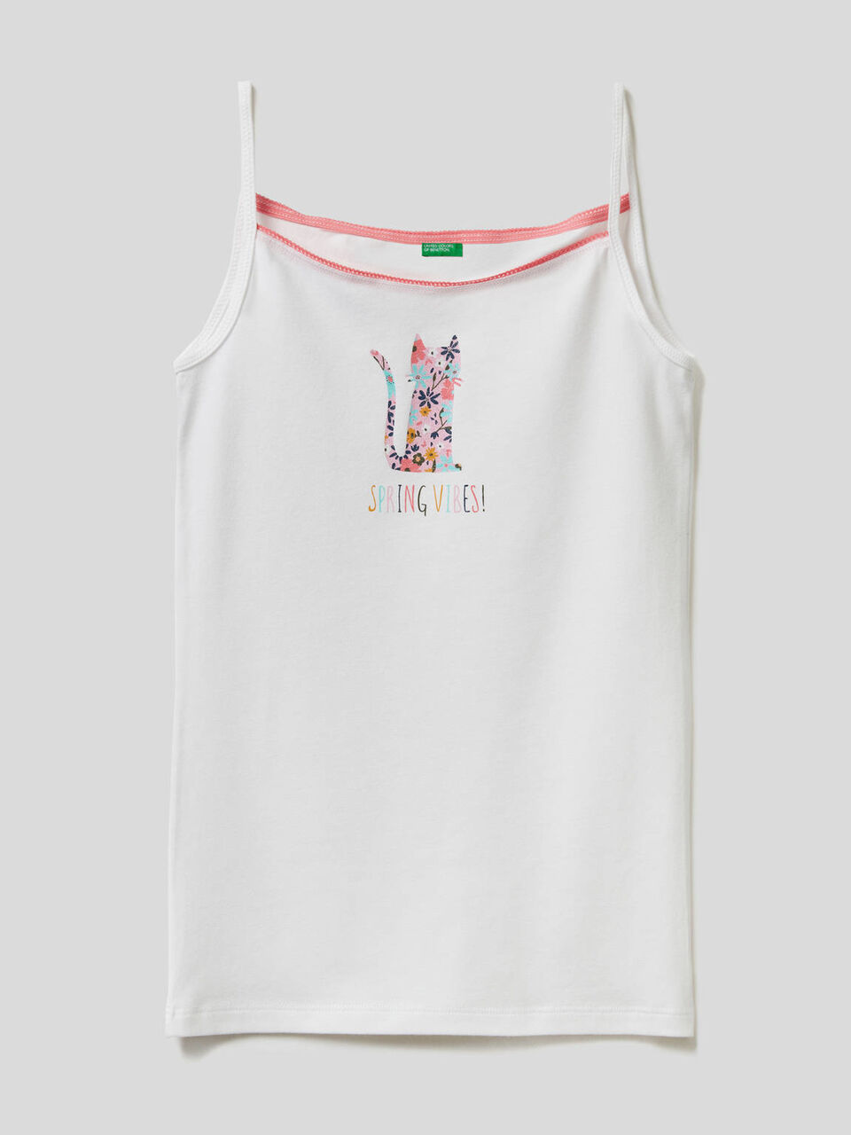 Tank top in stretch cotton image number 1