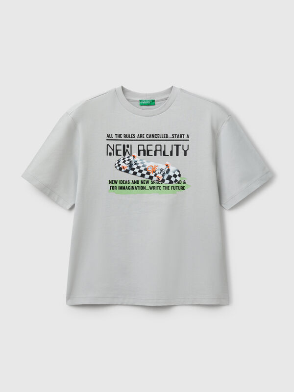 Gray t-shirt with front print Junior Boy