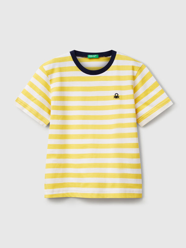 100% cotton striped t-shirt Junior Boy