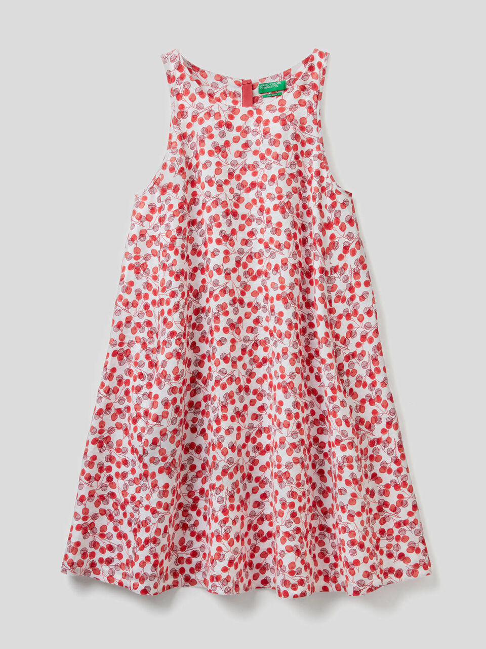 Dress in pattern print 100% linen image number 1