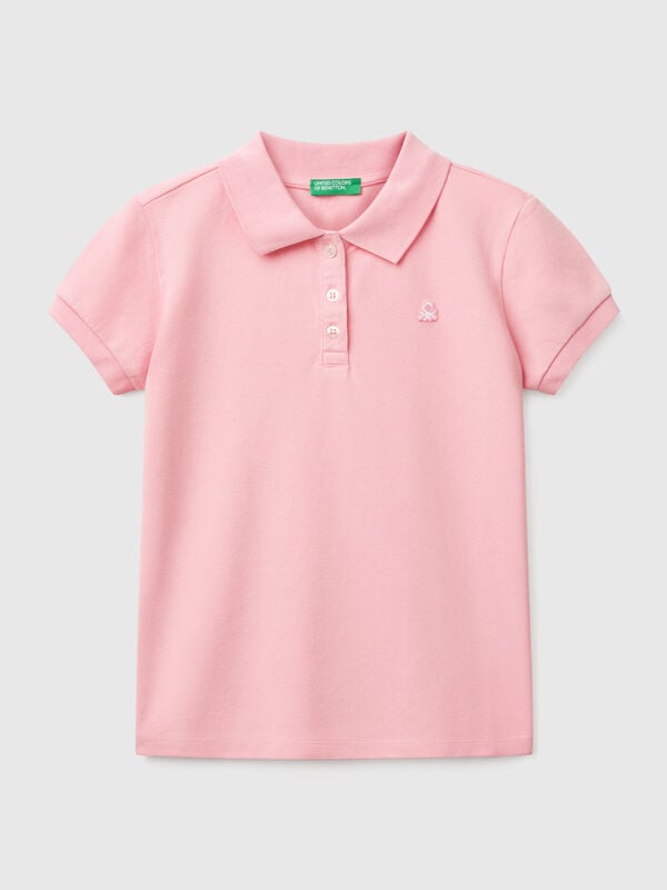 Short sleeve polo in cotton Junior Girl