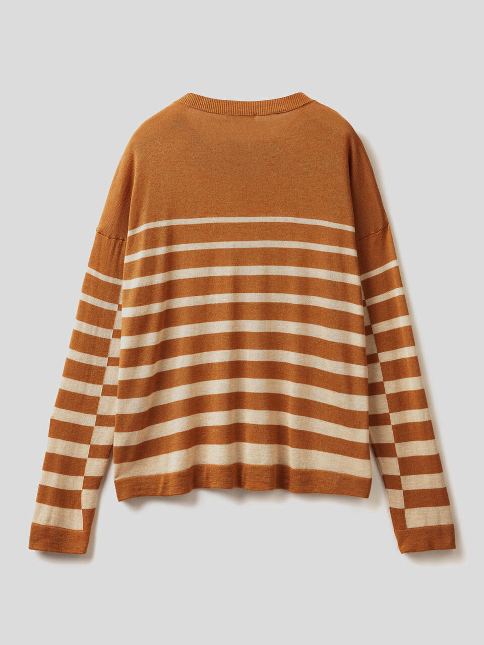 Striped sweater with button detail image number 2