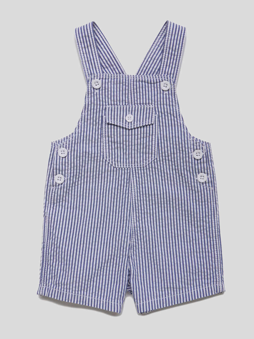 Short striped overalls image number 1