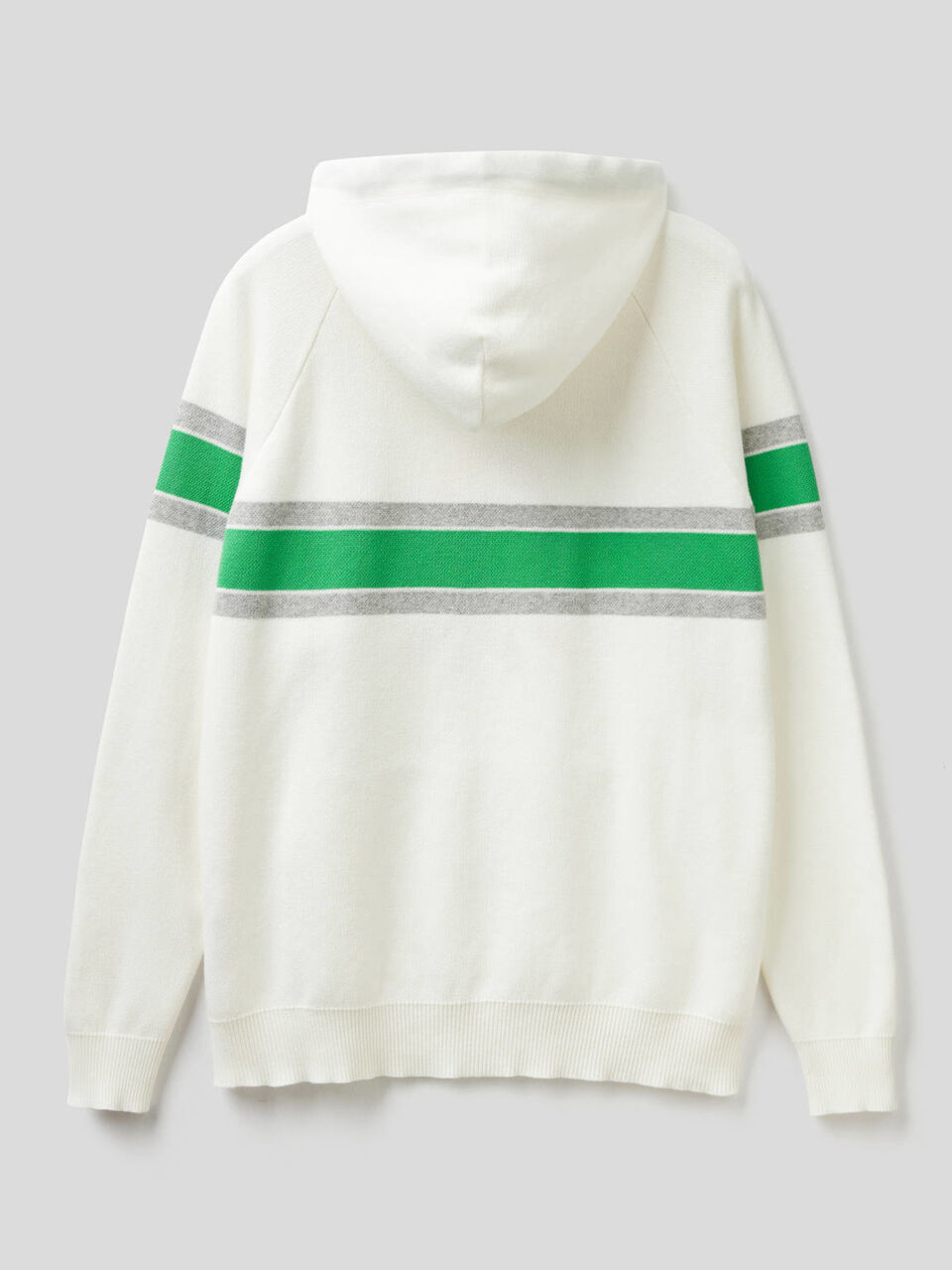 Sweater with hood and multicolor logo image number 2