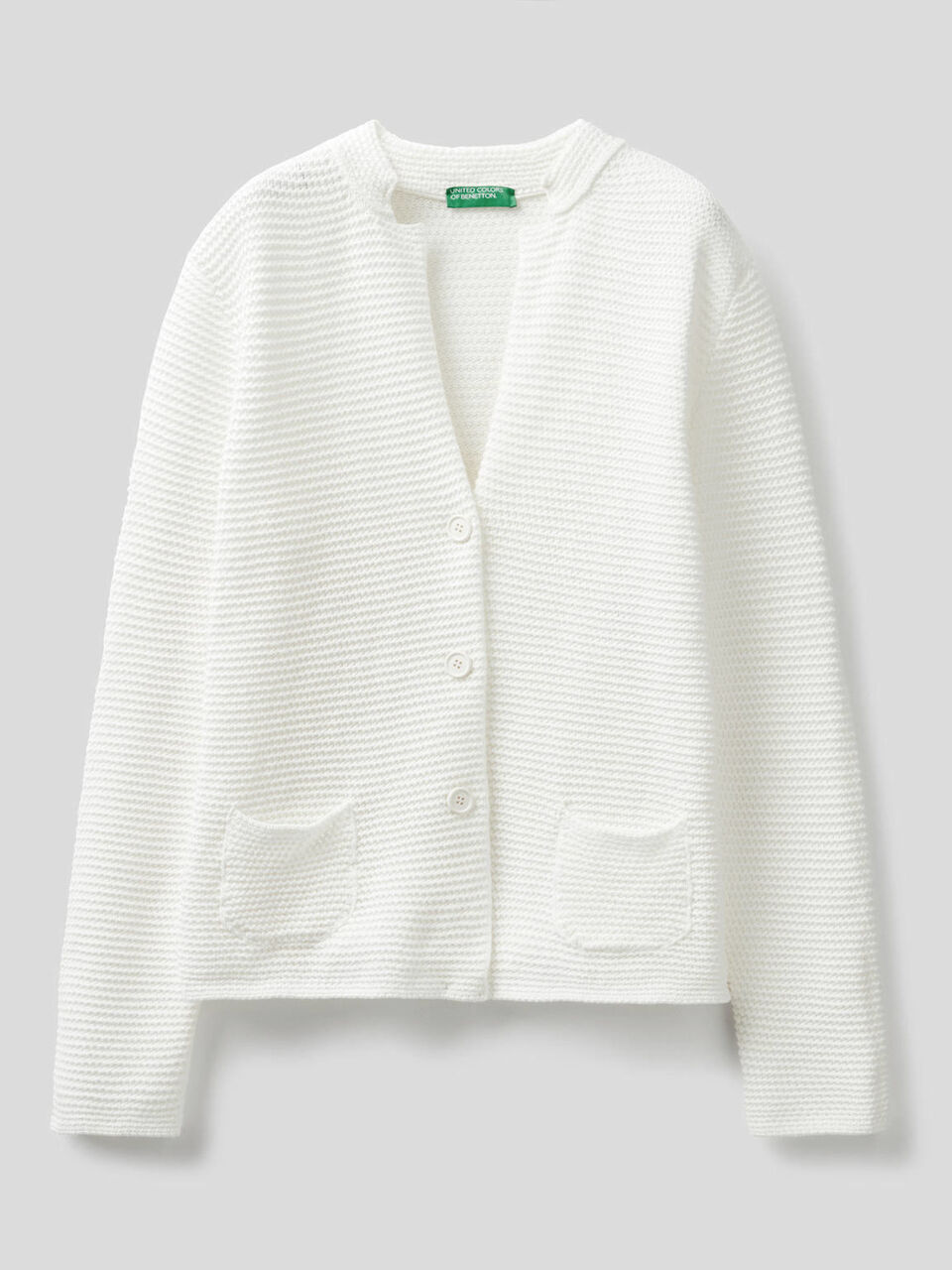 100% cotton knit jacket image number 1