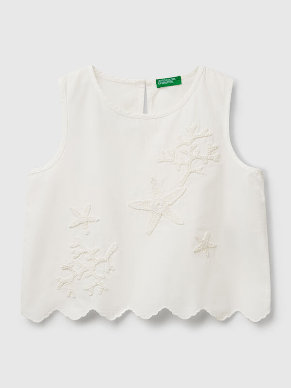 Top with crochet patch Junior Girl