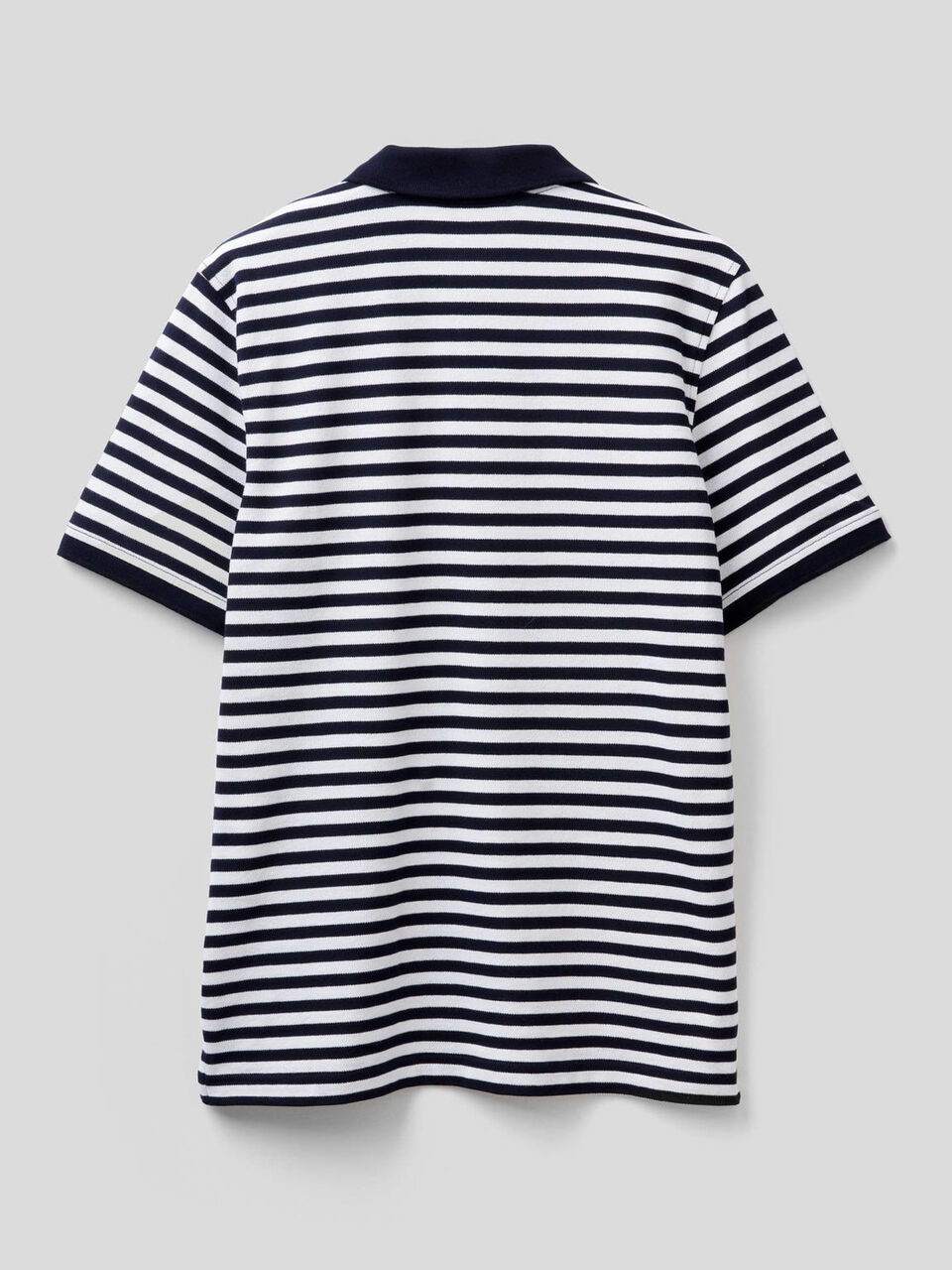 Striped polo in stretch cotton image number 2
