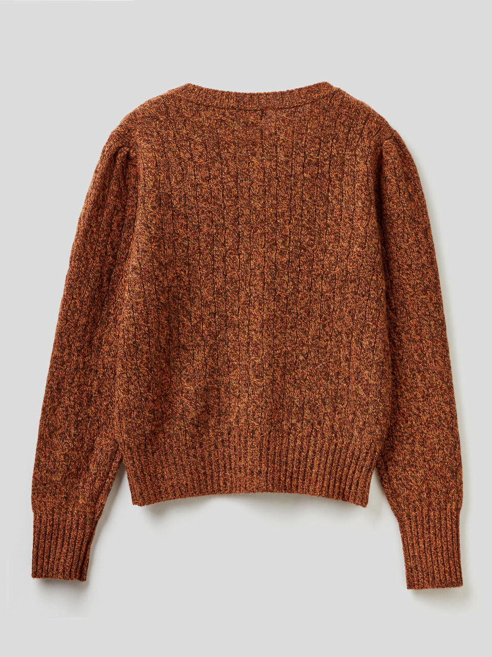 Cable knit cardigan in pure Shetland wool image number 2