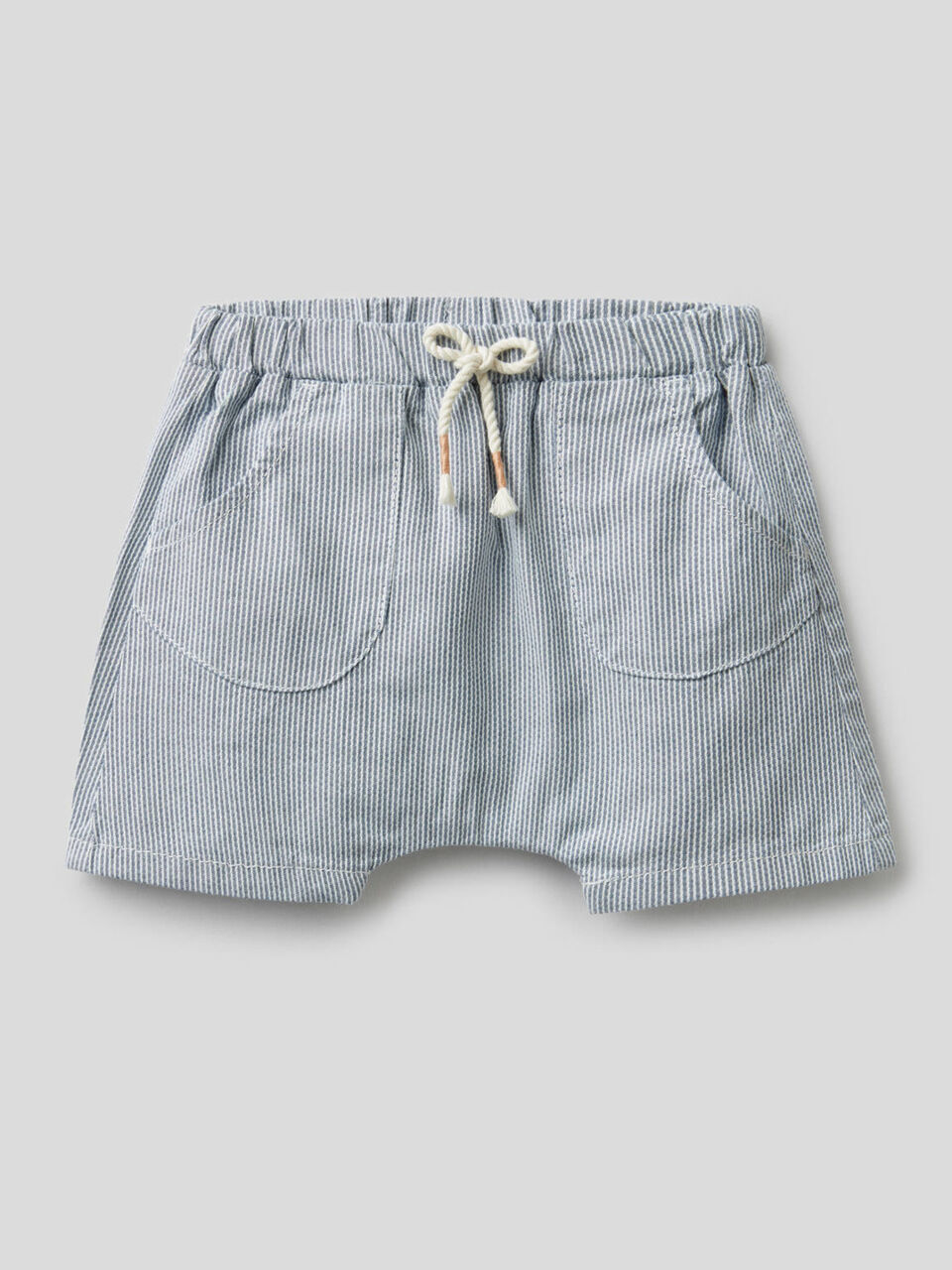 Striped shorts in pure cotton image number 1