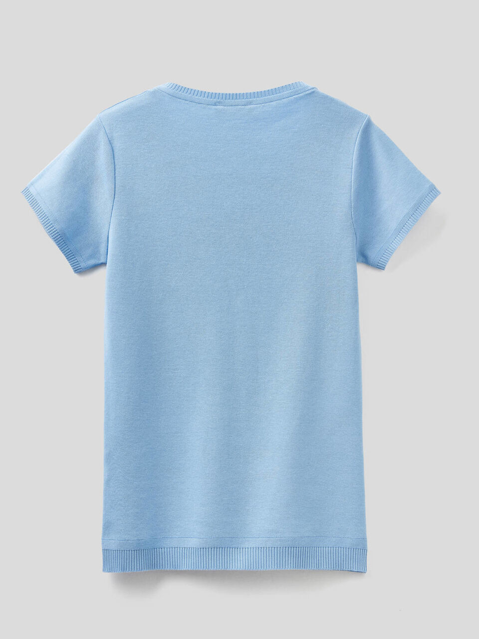 Short sleeve sweater in 100% cotton image number 2