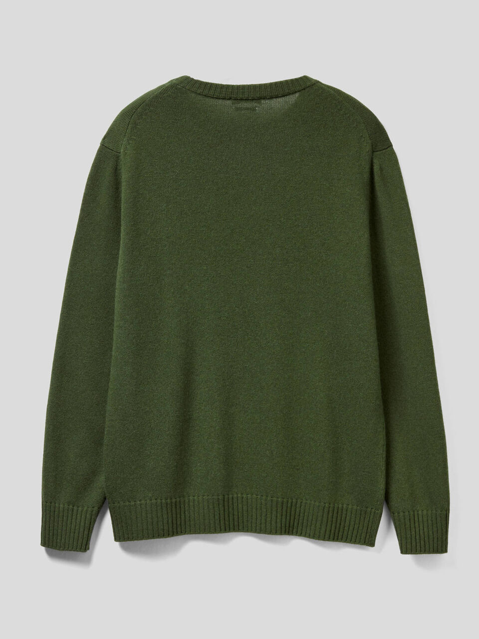 Crew neck sweater in cashmere and wool blend image number 2
